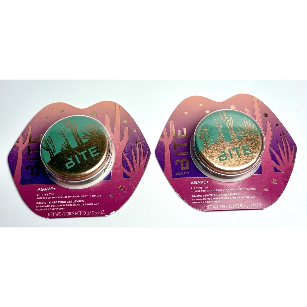 2x BITE BEAUTY Agave+ Agave Plus Lip Tint Tin Tinted Lip Balm Highball New